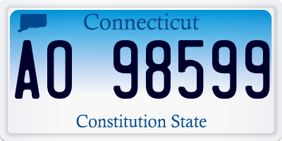 CT license plate AO98599