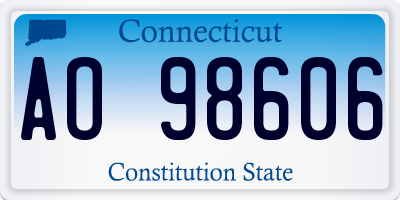 CT license plate AO98606