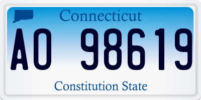 CT license plate AO98619