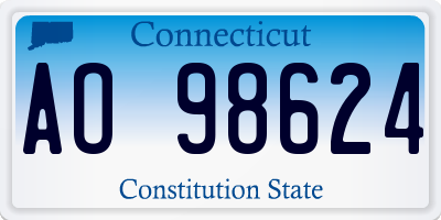 CT license plate AO98624