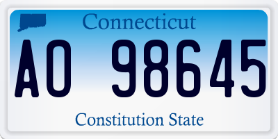 CT license plate AO98645