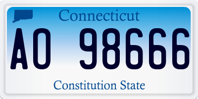 CT license plate AO98666