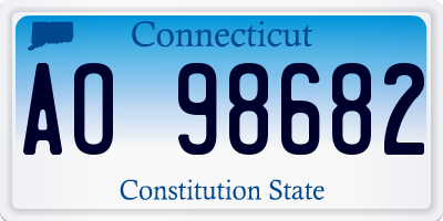 CT license plate AO98682