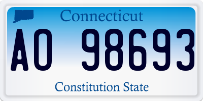 CT license plate AO98693
