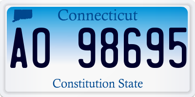 CT license plate AO98695