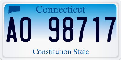 CT license plate AO98717