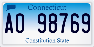 CT license plate AO98769