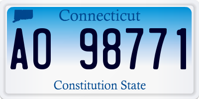 CT license plate AO98771