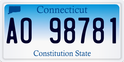 CT license plate AO98781