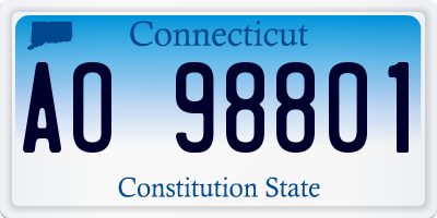 CT license plate AO98801