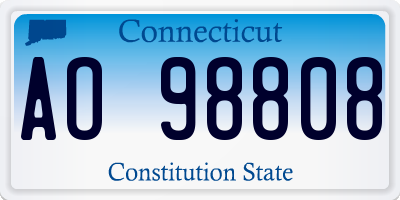 CT license plate AO98808