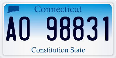 CT license plate AO98831