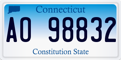 CT license plate AO98832