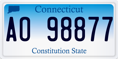 CT license plate AO98877