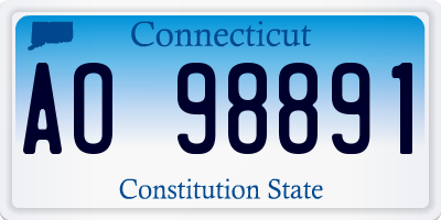 CT license plate AO98891