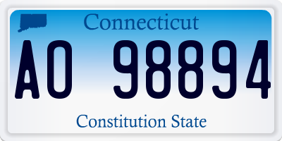 CT license plate AO98894