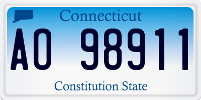 CT license plate AO98911