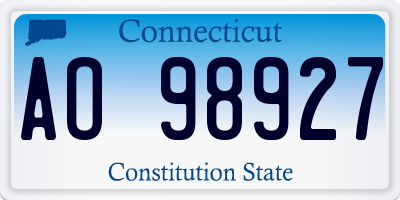 CT license plate AO98927