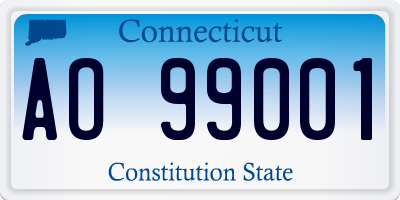 CT license plate AO99001