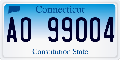 CT license plate AO99004