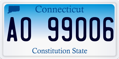 CT license plate AO99006
