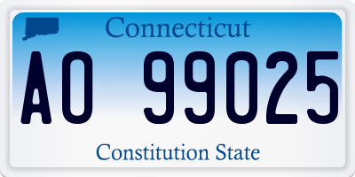 CT license plate AO99025