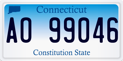 CT license plate AO99046