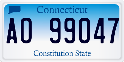 CT license plate AO99047