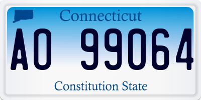 CT license plate AO99064