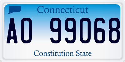 CT license plate AO99068