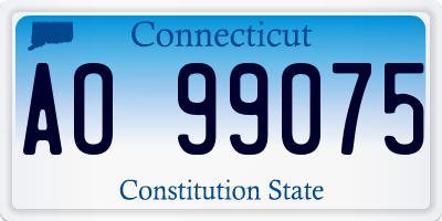 CT license plate AO99075