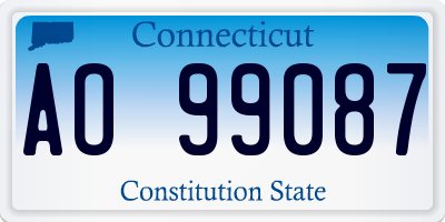 CT license plate AO99087