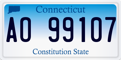 CT license plate AO99107