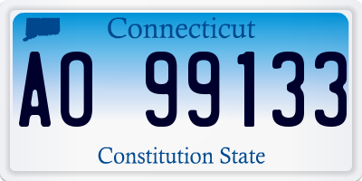 CT license plate AO99133