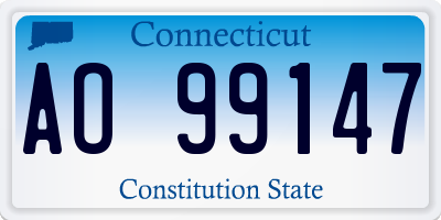 CT license plate AO99147