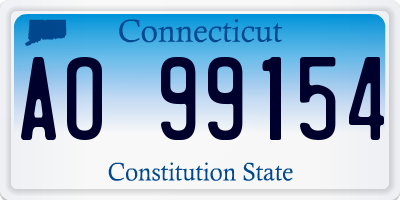 CT license plate AO99154
