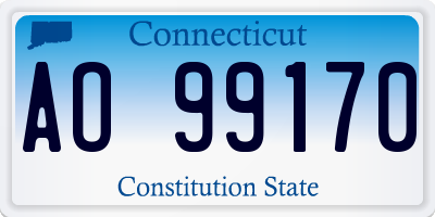 CT license plate AO99170