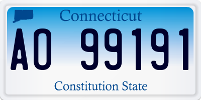 CT license plate AO99191