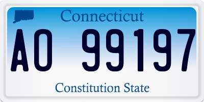 CT license plate AO99197