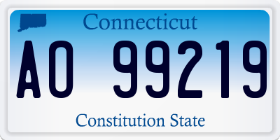 CT license plate AO99219