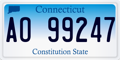 CT license plate AO99247