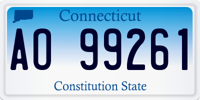 CT license plate AO99261