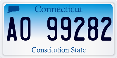 CT license plate AO99282