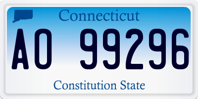 CT license plate AO99296