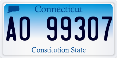 CT license plate AO99307