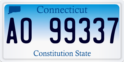 CT license plate AO99337