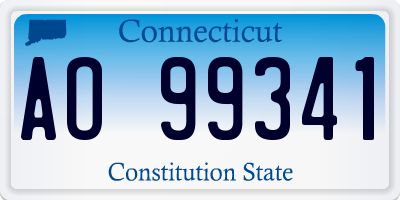 CT license plate AO99341