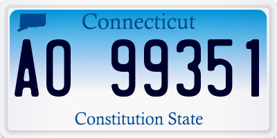 CT license plate AO99351