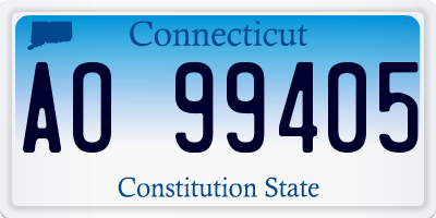 CT license plate AO99405