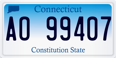 CT license plate AO99407